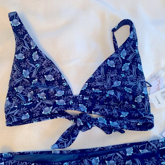 Raisins two piece bikini navy floral size L - Picture 2 of 4